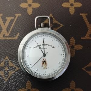 Hush Puppies Silver Pocket Watch with White Dial